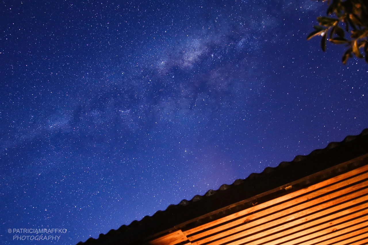 "Ocho Águilas Eco Lodge": Cielo nocturno Centro Galáctico. Toma parcial.